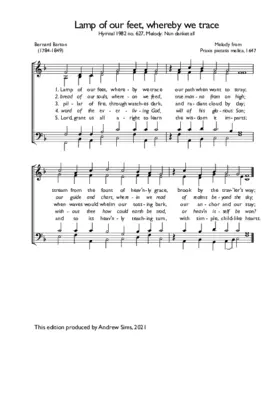 Lamp of our feet, whereby we trace