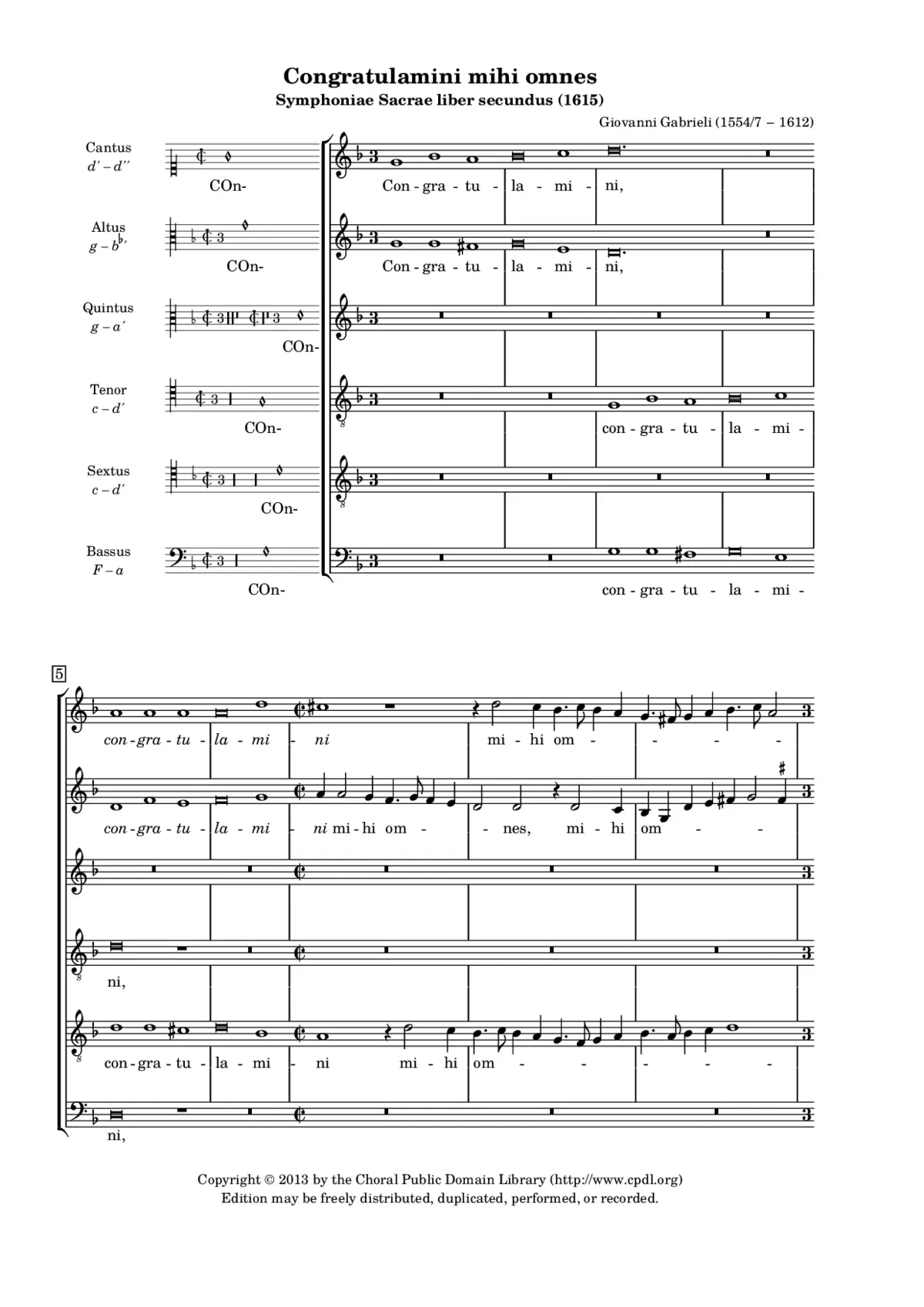 Congratulamini mihi omnes - Page 1