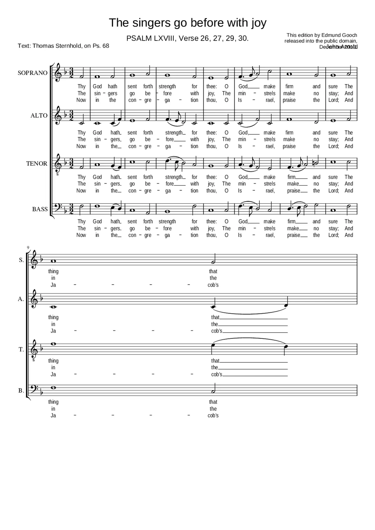 The singers go before with joy - Page 1