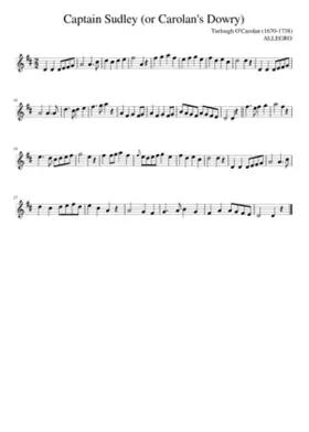 Captain Sudley (or Carolan's Dowry)