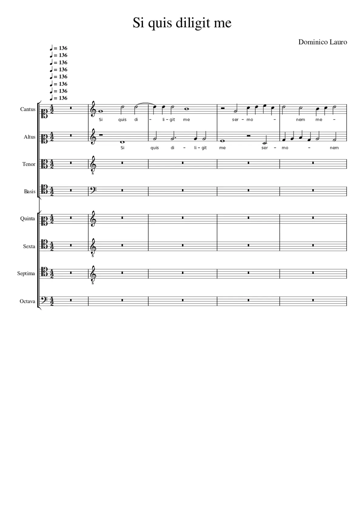 Si quis diligit me - Page 1