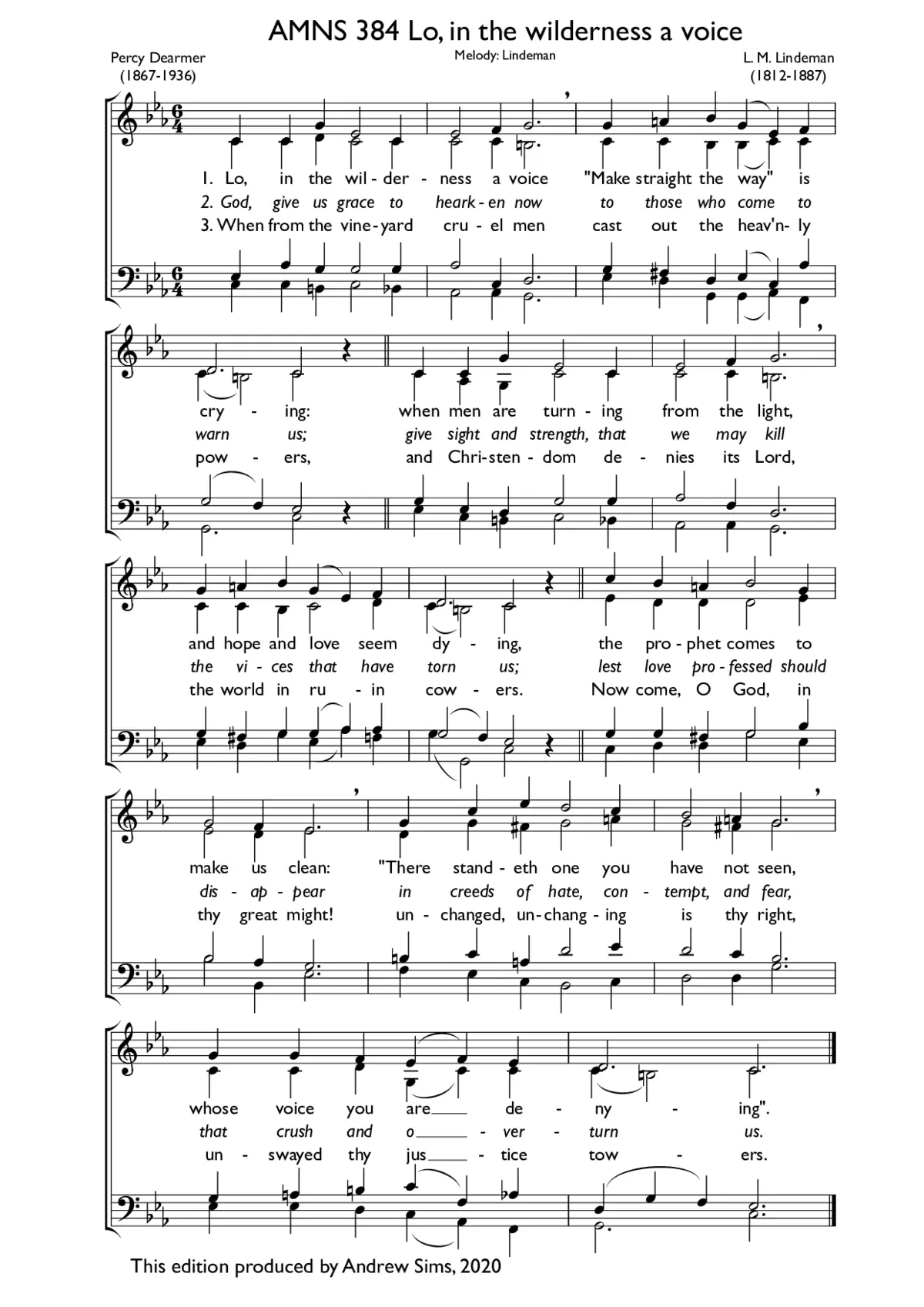 Lo, in the wilderness a voice - Page 1