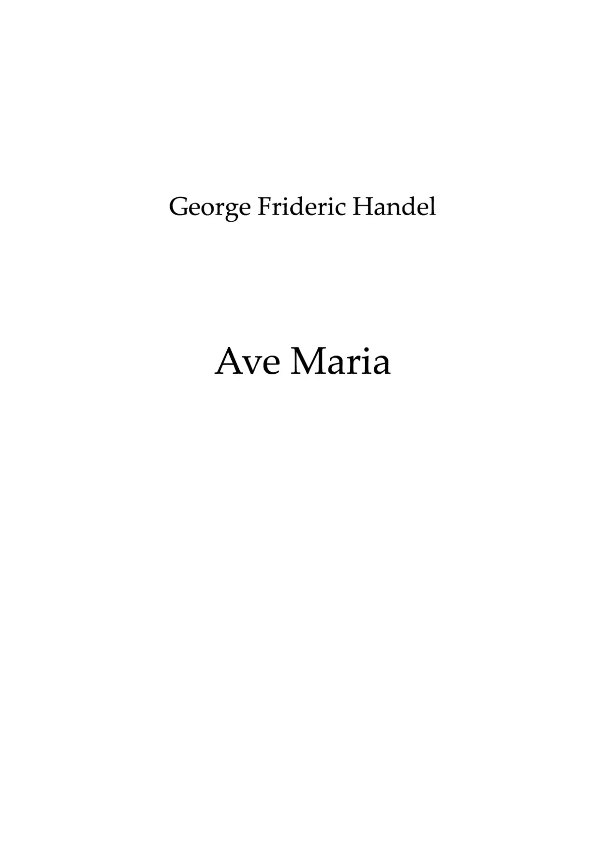 Ave Maria - Page 1