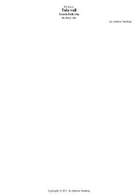 Tulavall, Svensk folkvisa