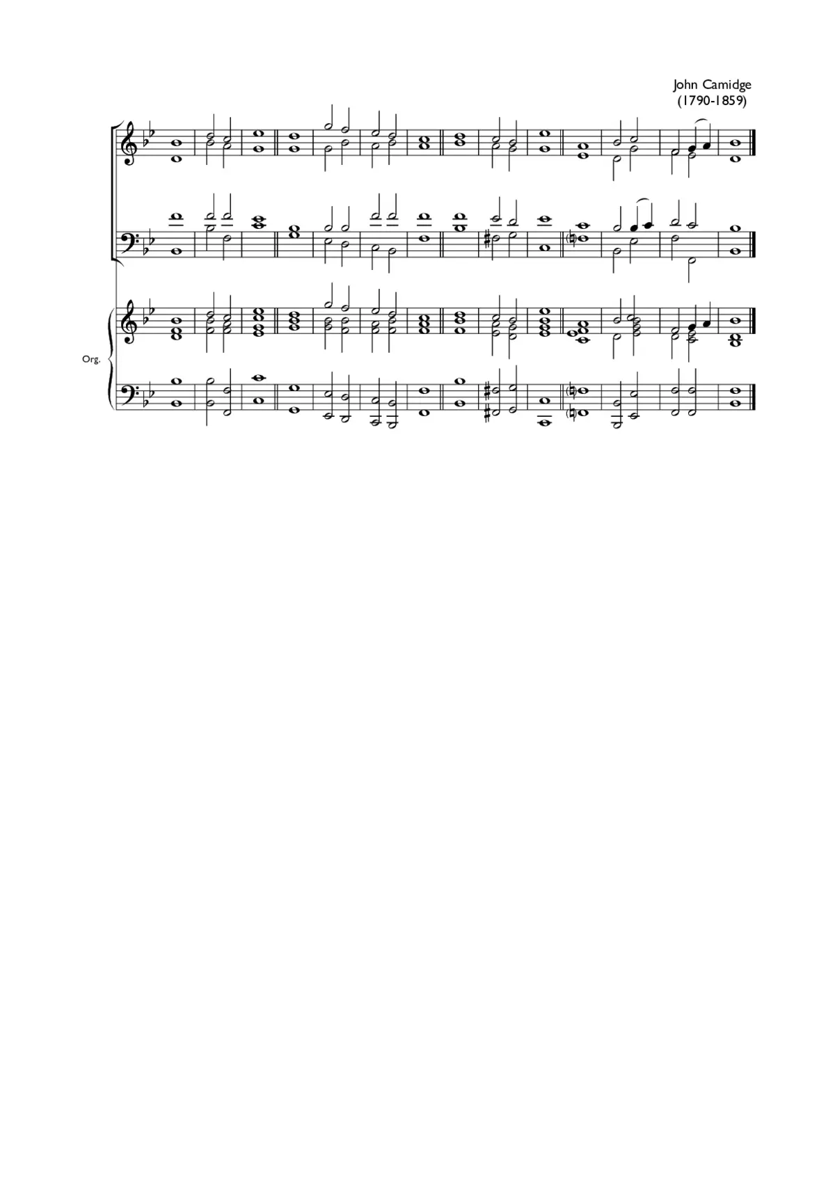 Double chant in B flat major - Page 1
