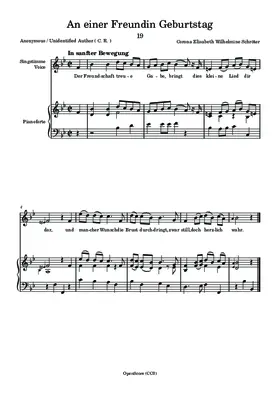 An einer Freundin Geburtstag