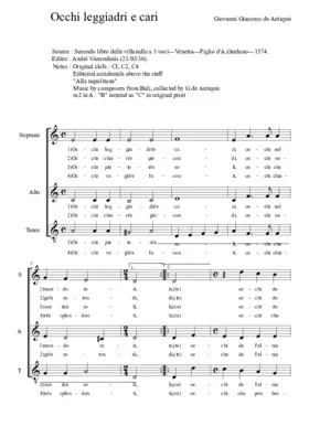 Occhi leggiadri e cari