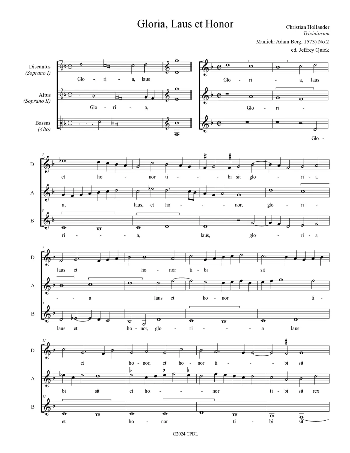 Gloria Laus et Honor - Page 1