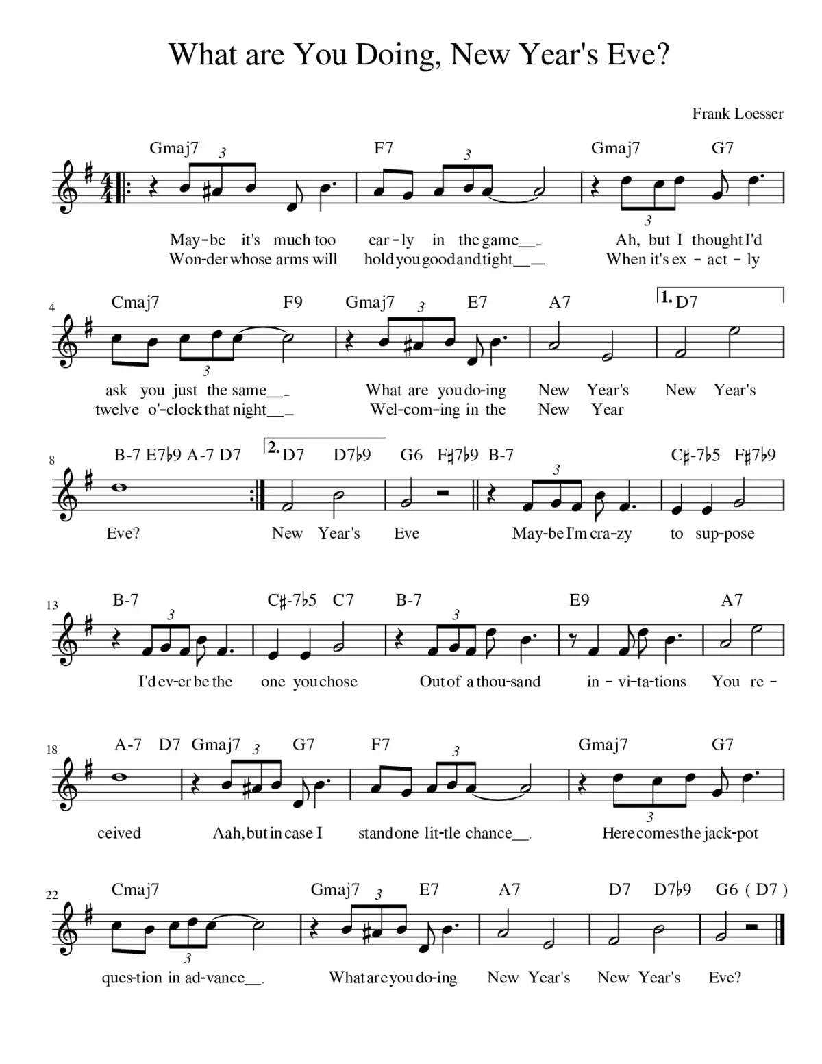 What Are You Doing New Year's Eve - Page 1