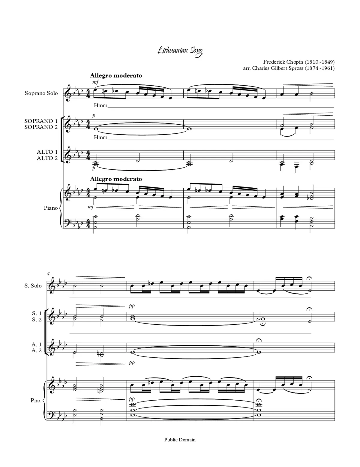Lithuanian Song - Page 1