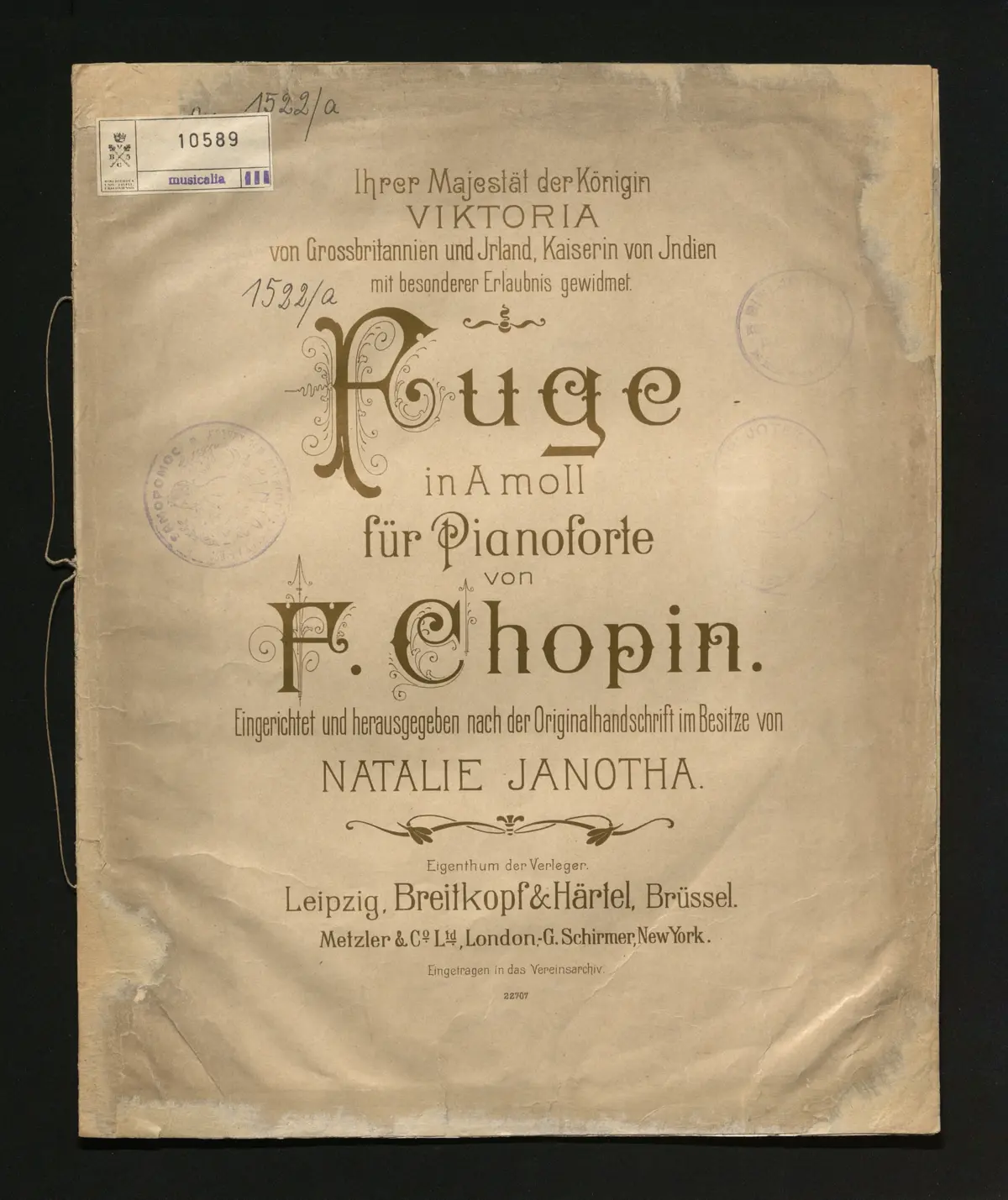 Fugue in A minor - Page 1