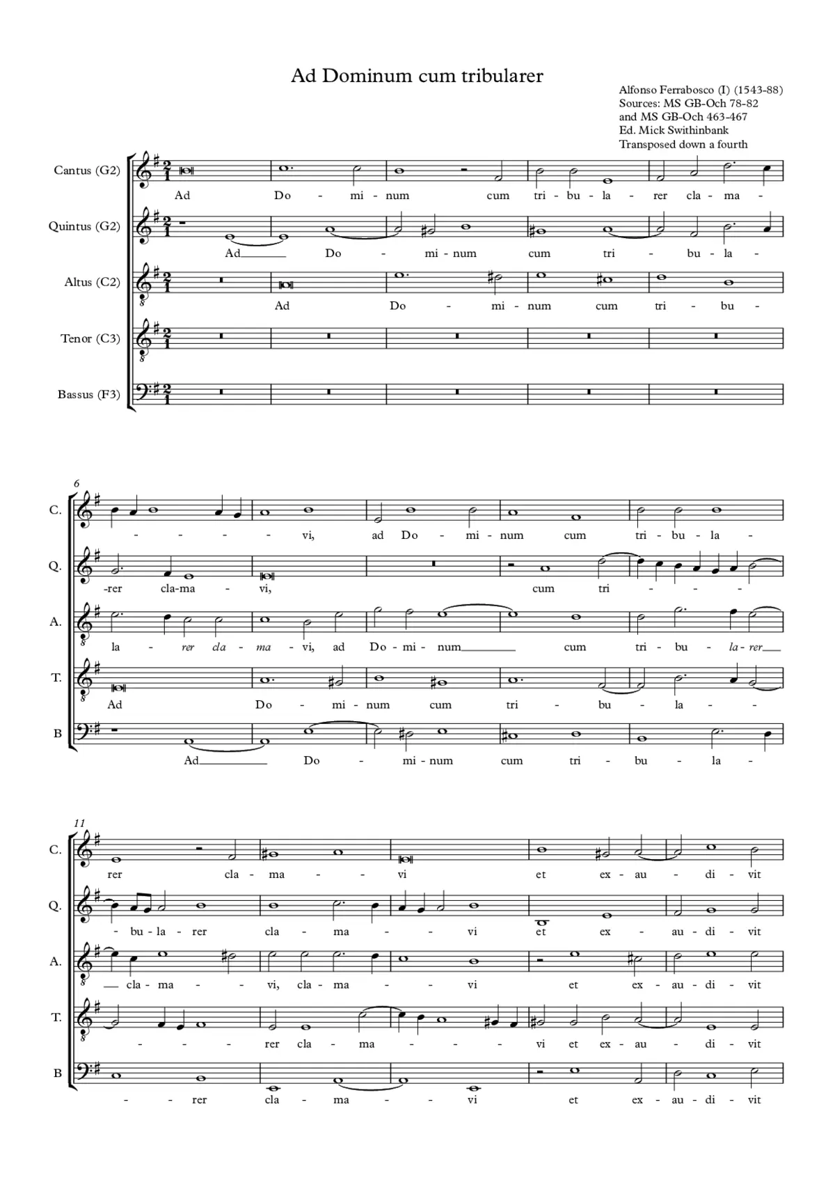Ad Dominum cum tribularer - Page 1