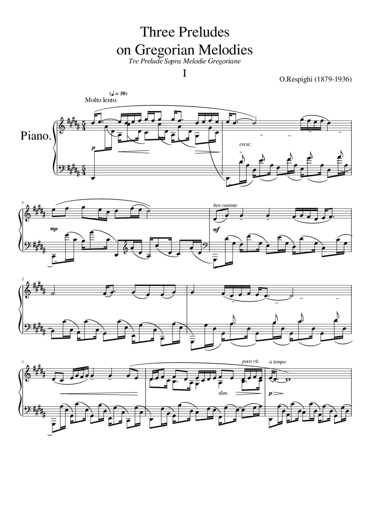 3 Preludes on Gregorian Melodies - Page 1