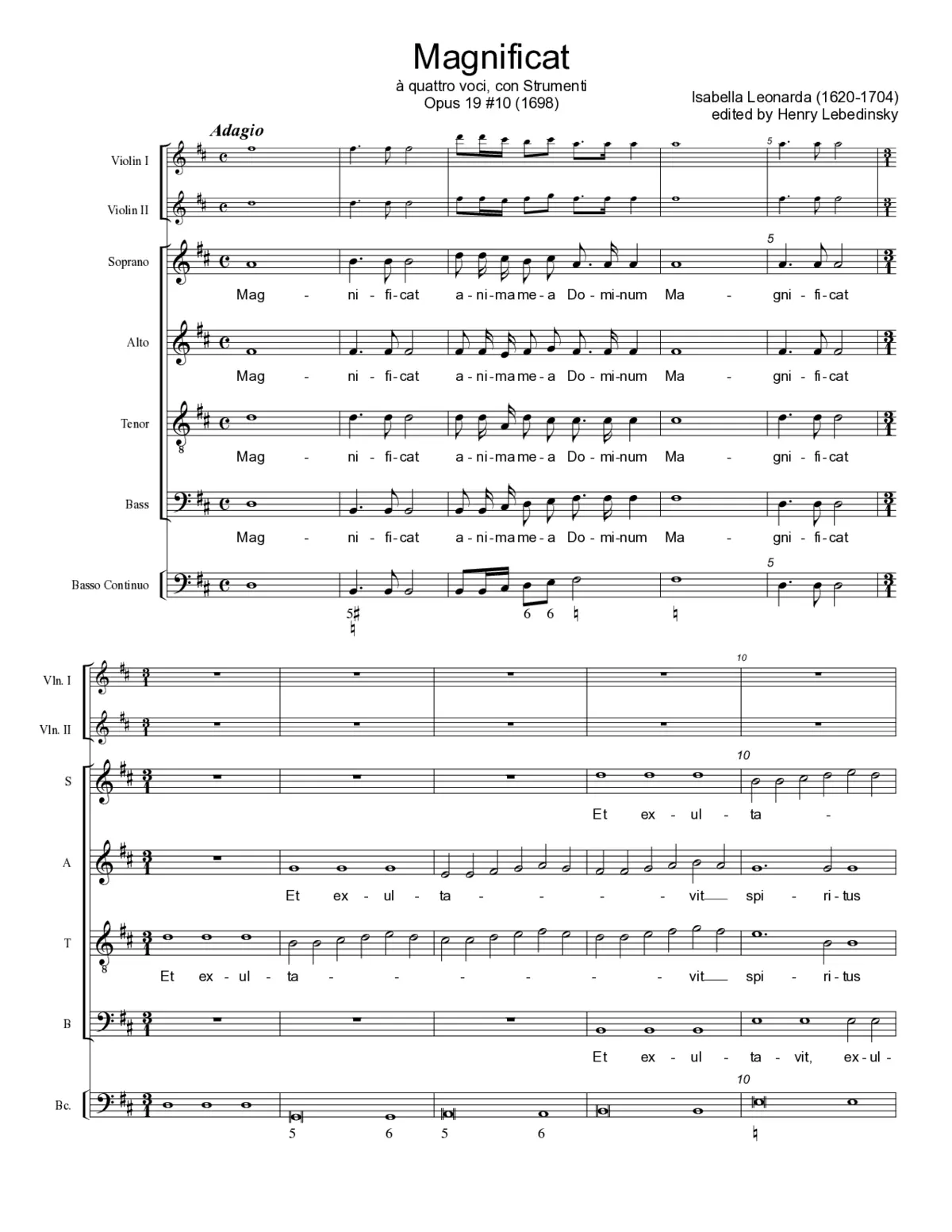Magnificat, Op. 19, No. 10 - Page 1
