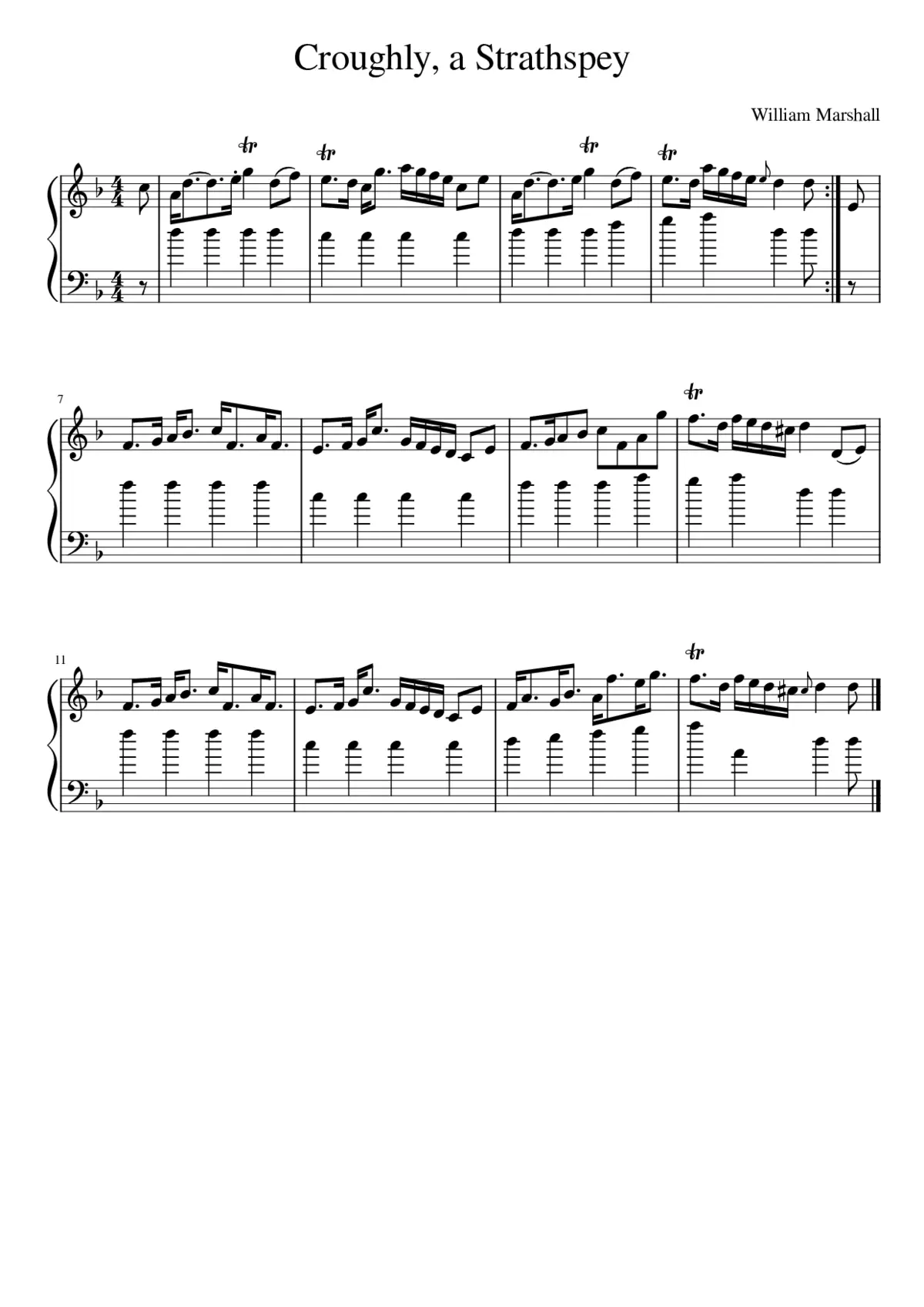 Croughly a Strathspey - Page 1