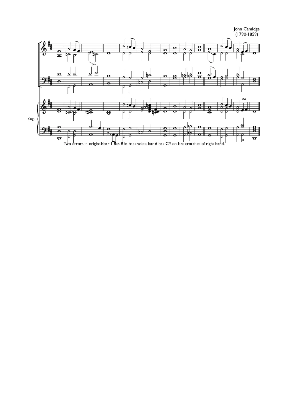 Double chant in D major IV - Page 1