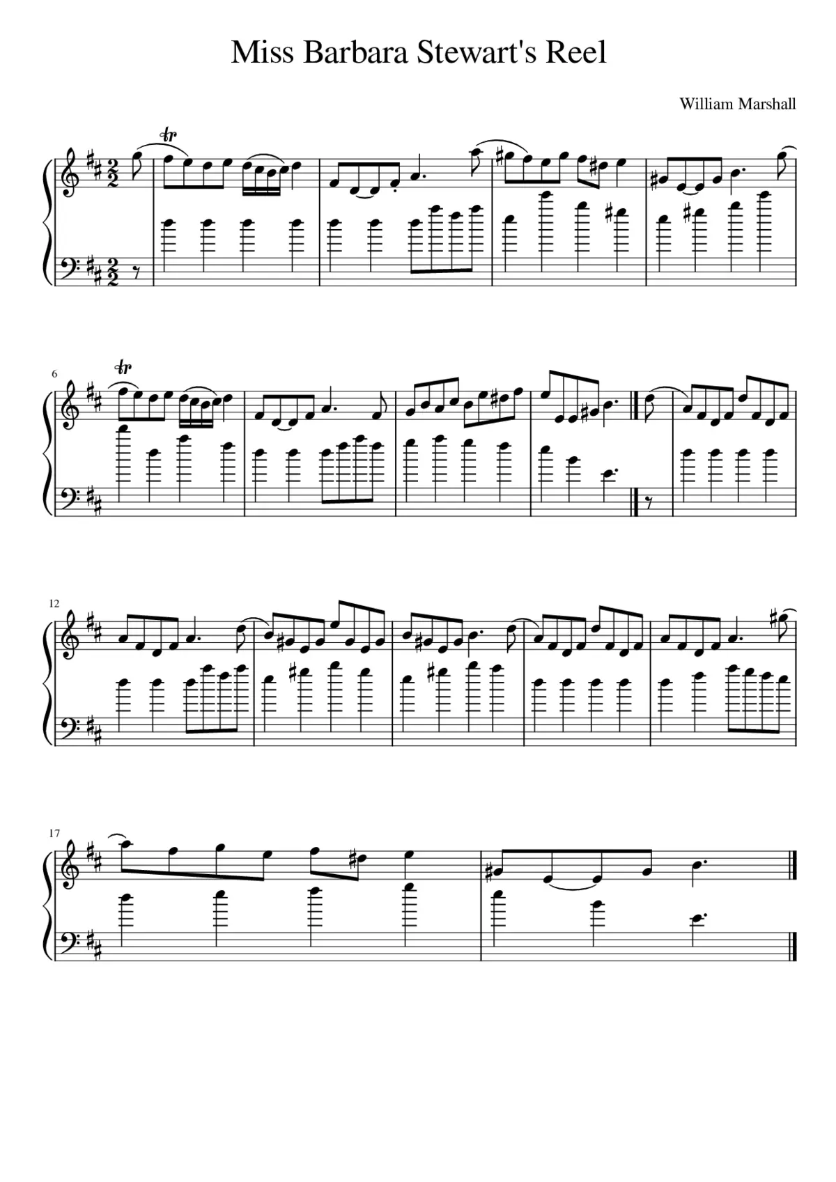 Miss Barbara Stewart's Reel - Page 1