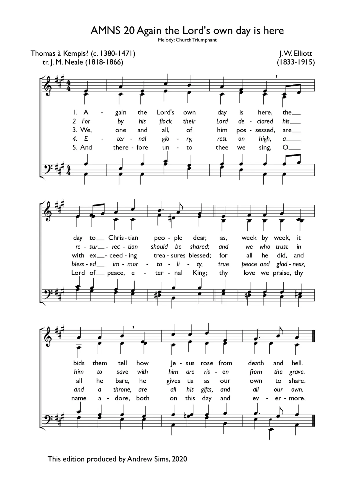 Again the Lord's own day is here - Page 1