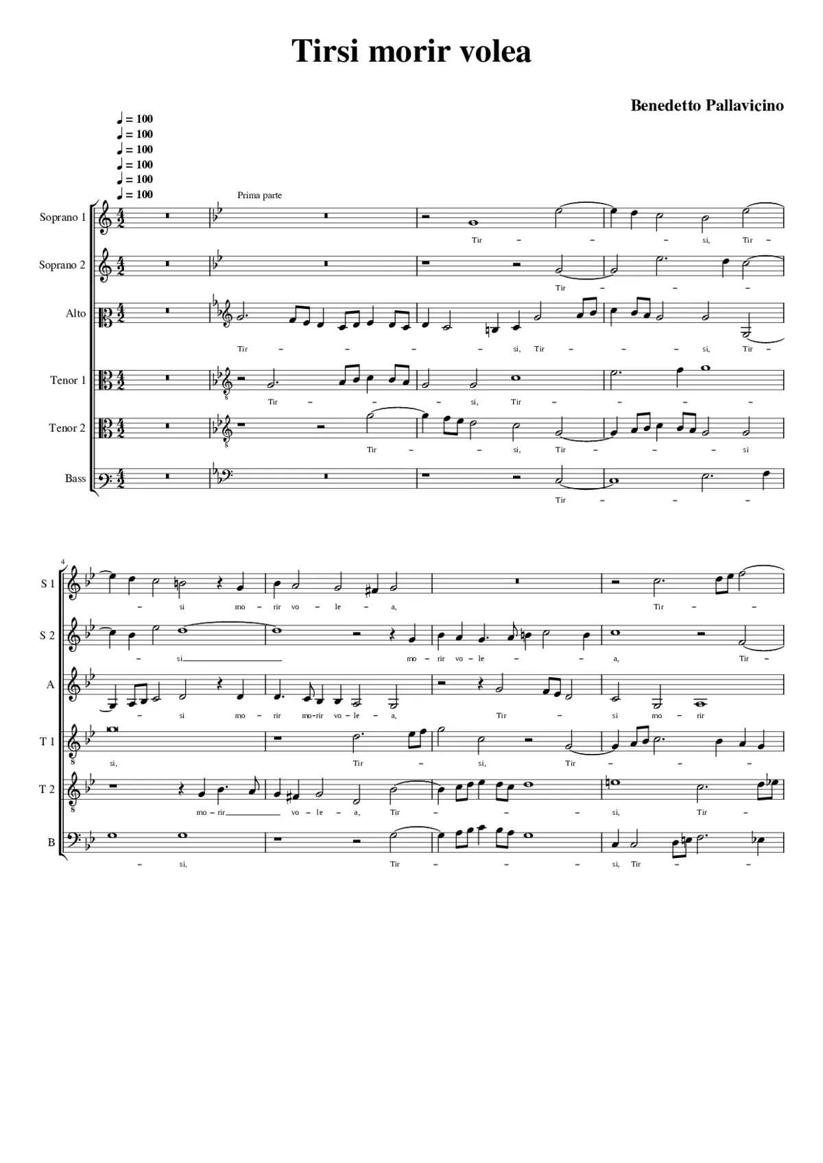 Tirsi morir volea - Page 1