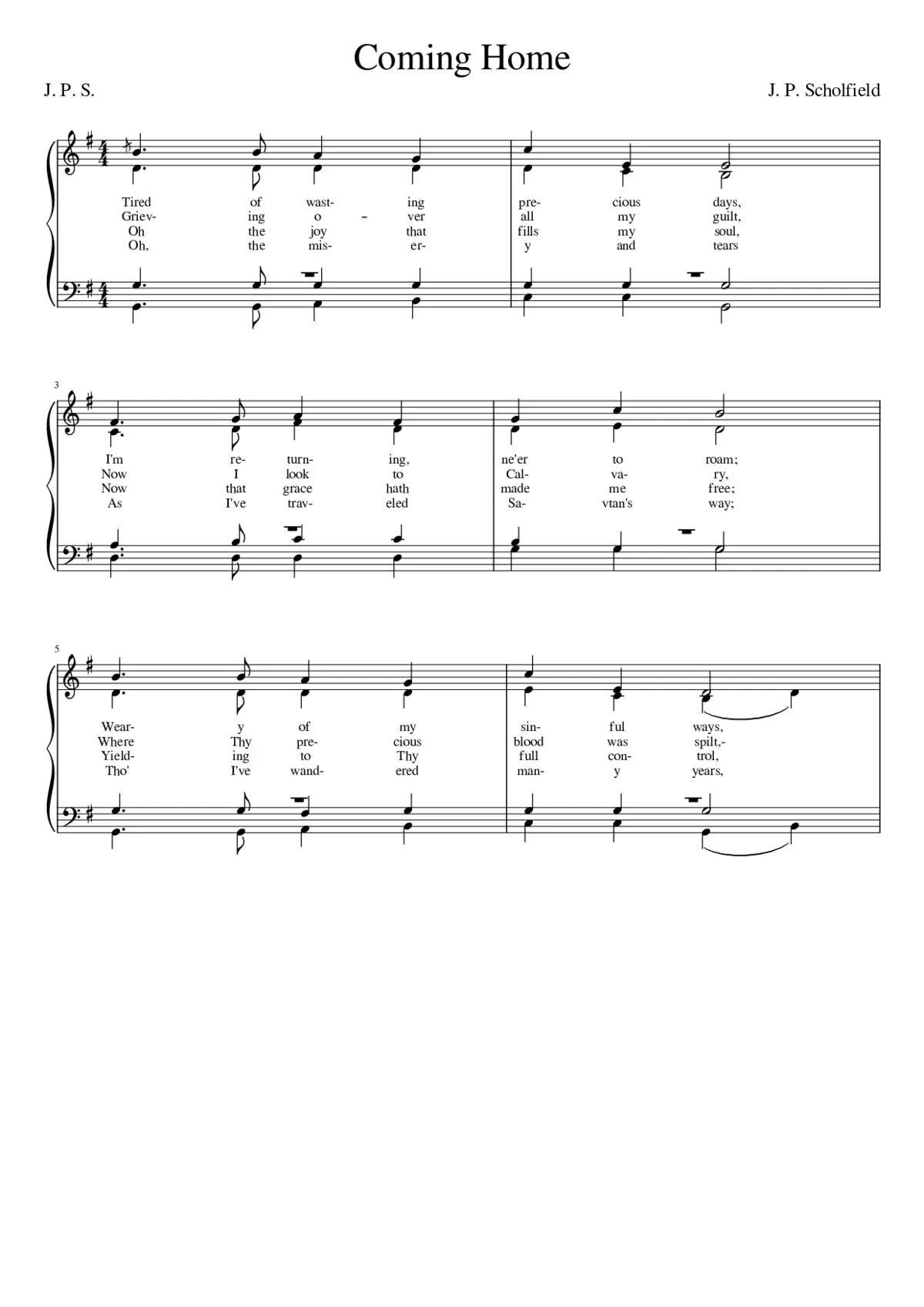 Tired of wasting precious days (Scholfield) - Page 1