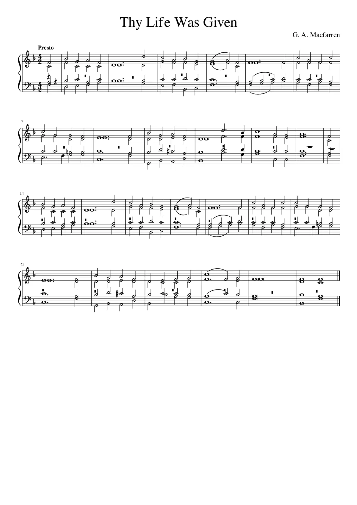 Thy Life Was Given - Page 1