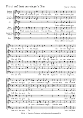 Frisch auf, lasst uns ein gut's Glas