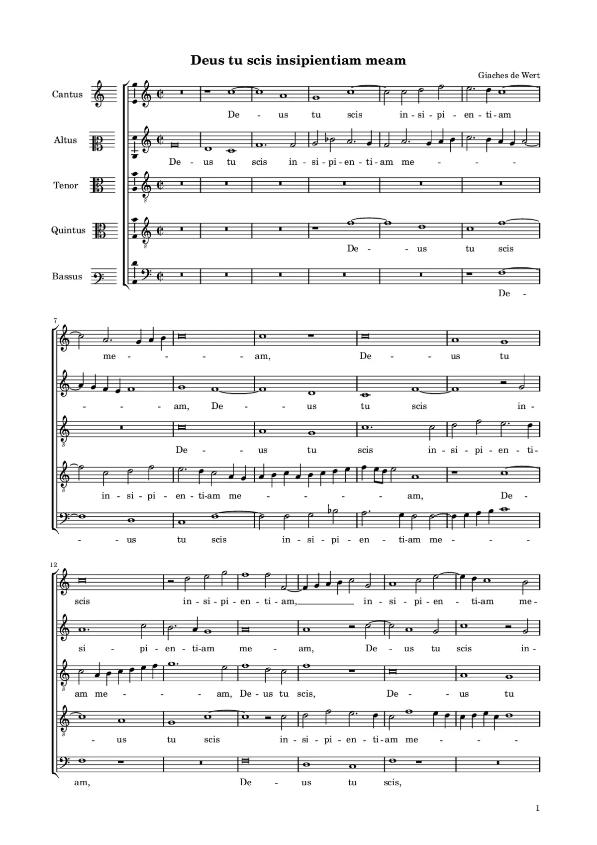 Deus tu scis insipientiam meam - Page 1