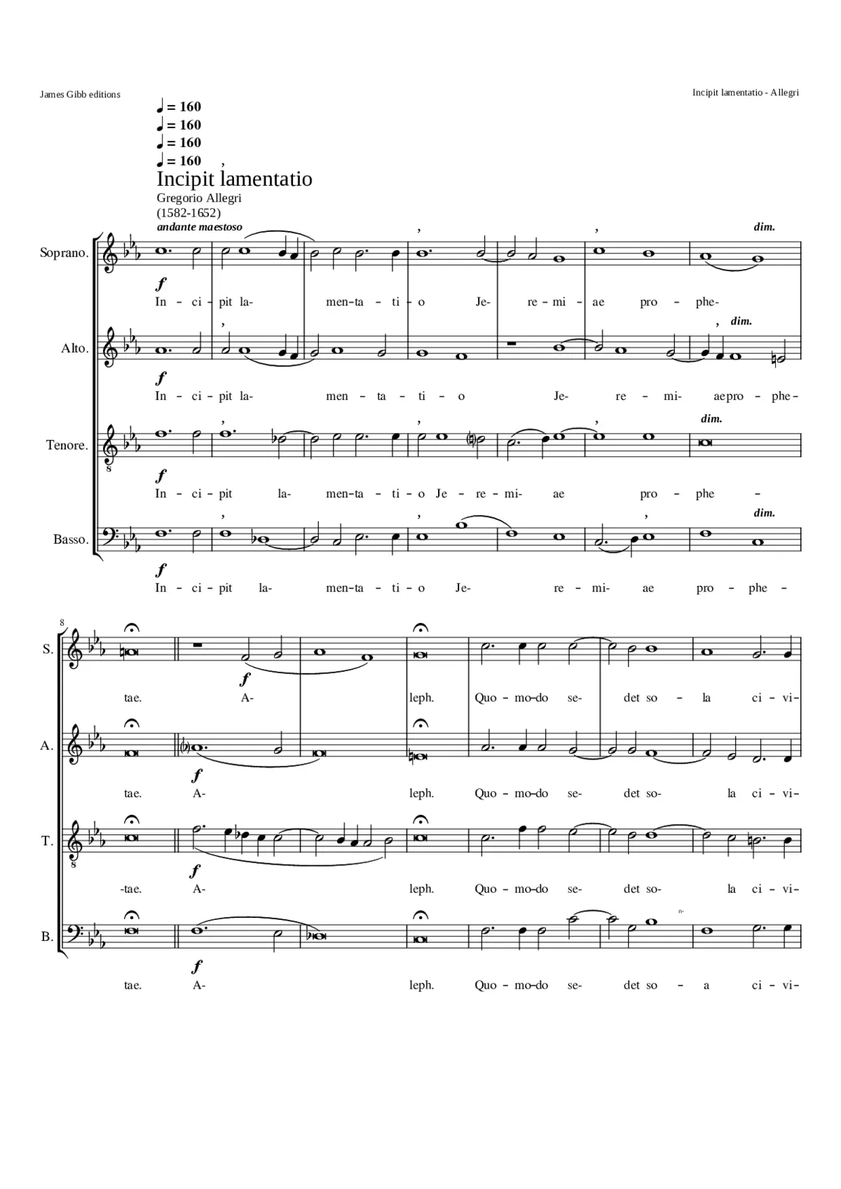 Incipit lamentatio Jeremiae prophetae - Page 1