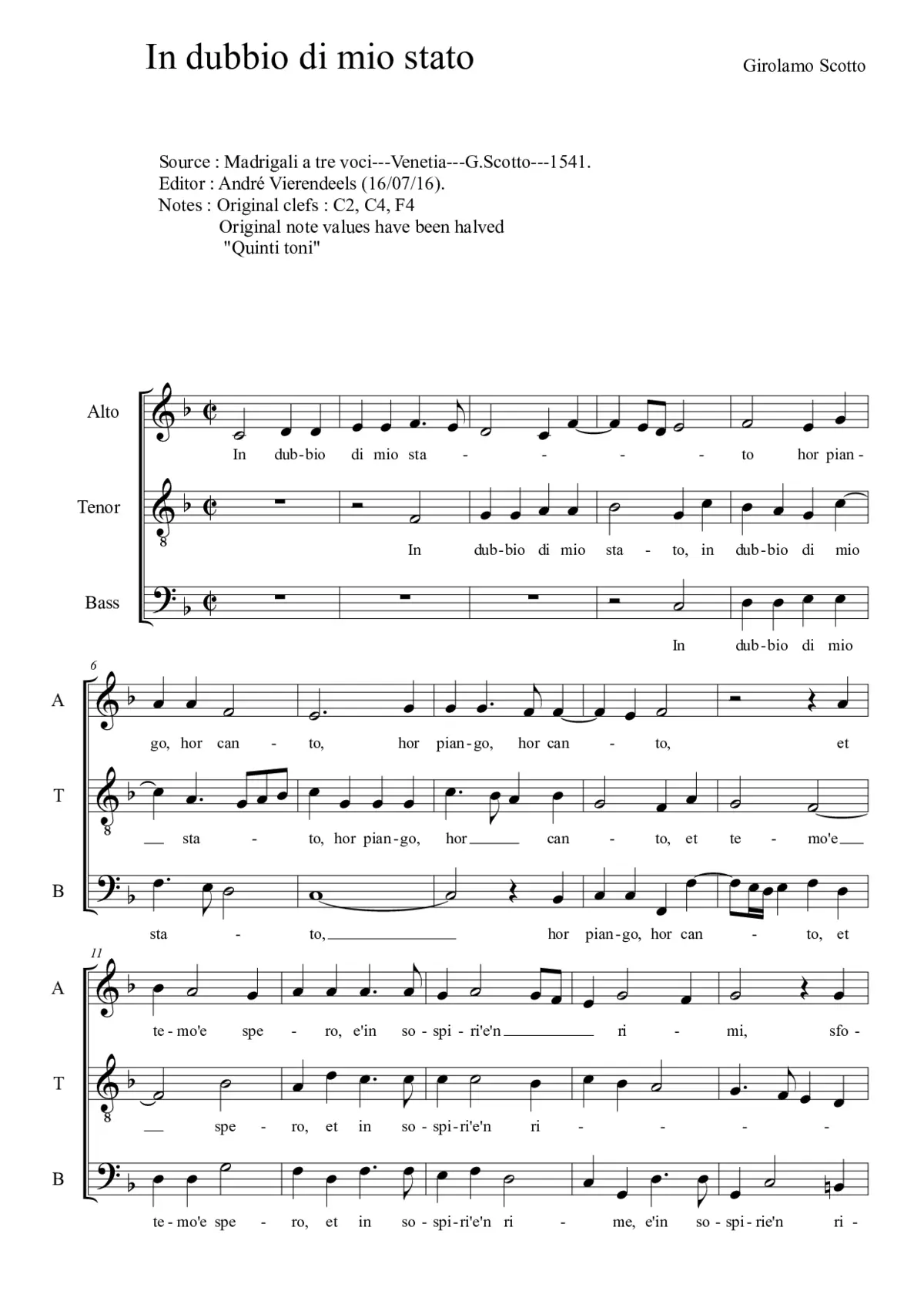 In dubbio di mio stato - Page 1