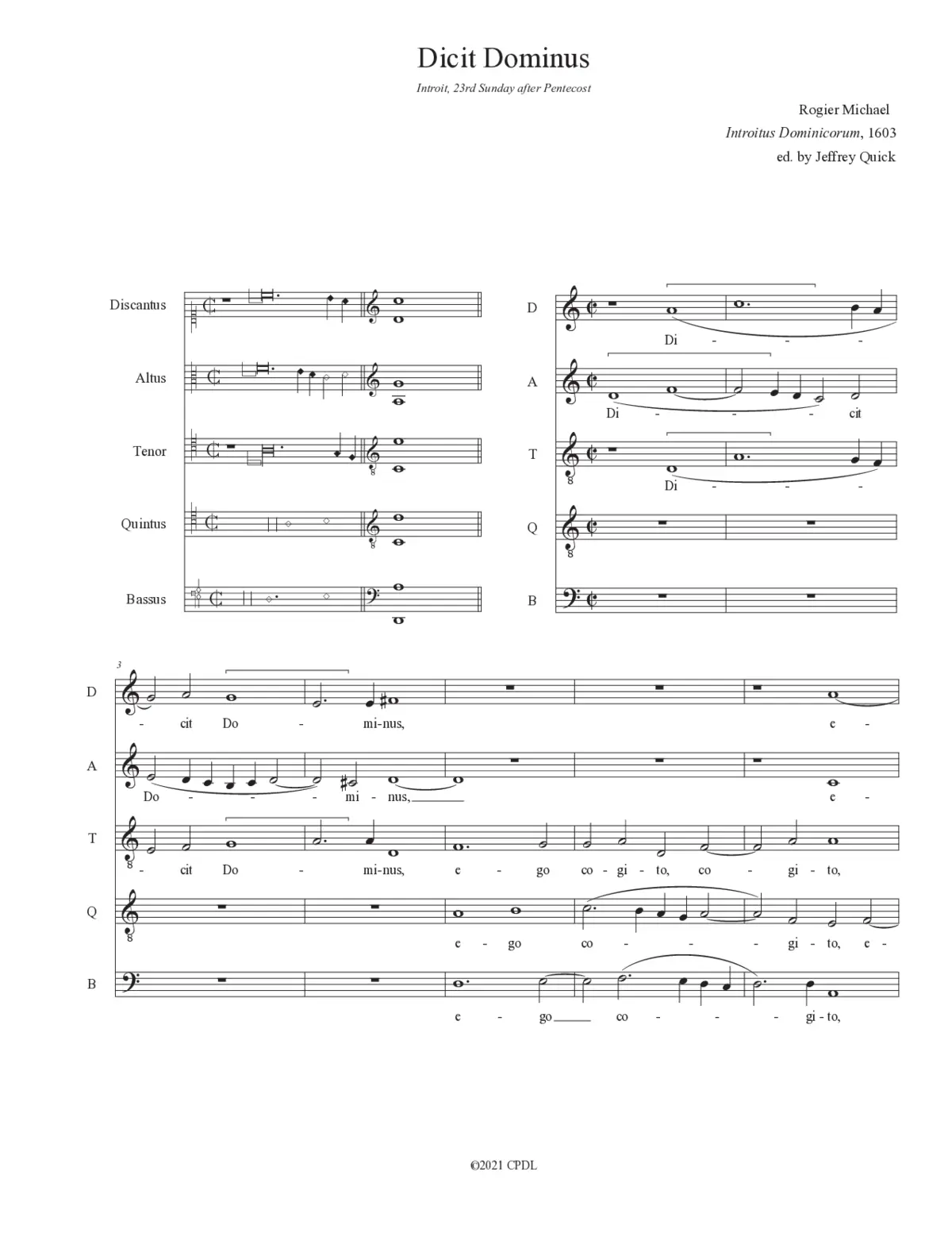 Dicit Dominus - Page 1