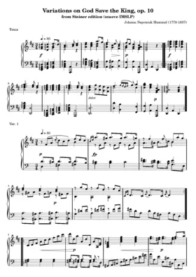 Variations on 'God save the King'