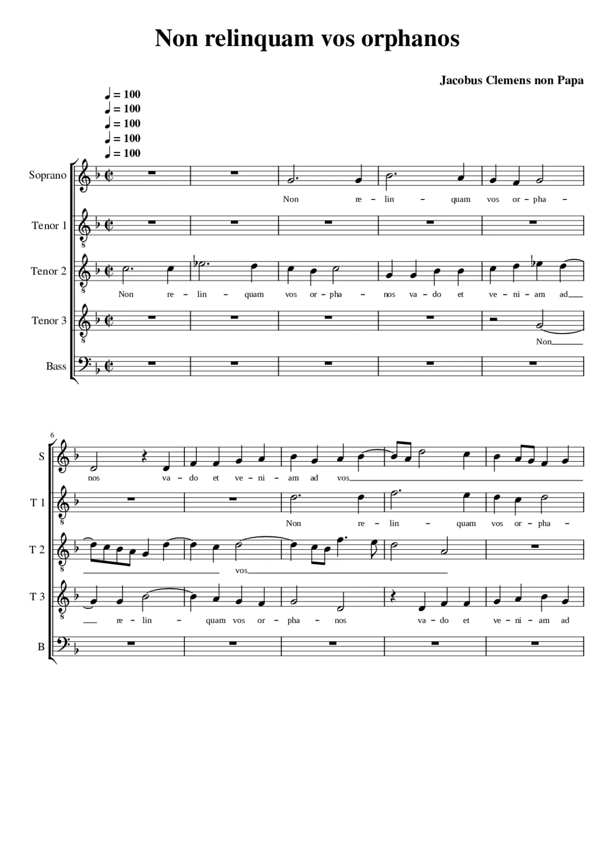 Non relinquam vos orphanos - Page 1