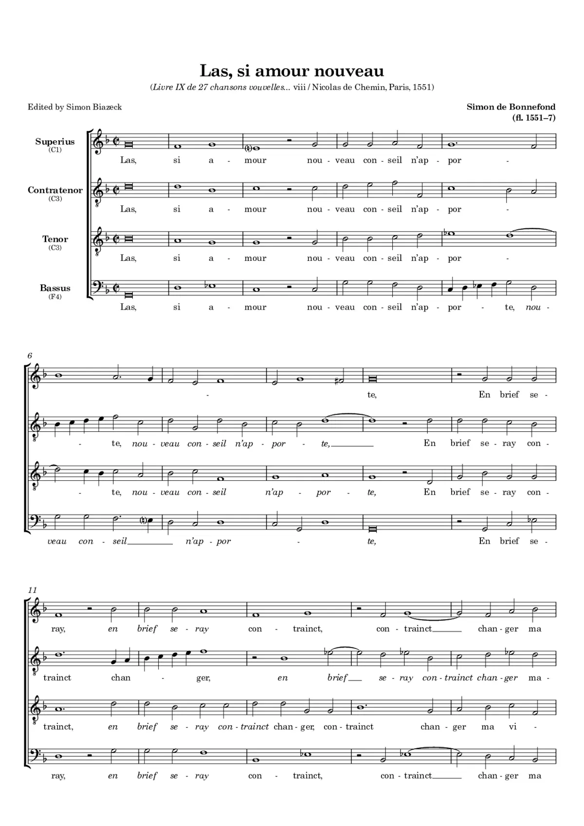 Las, si Amour nouveau - Page 1