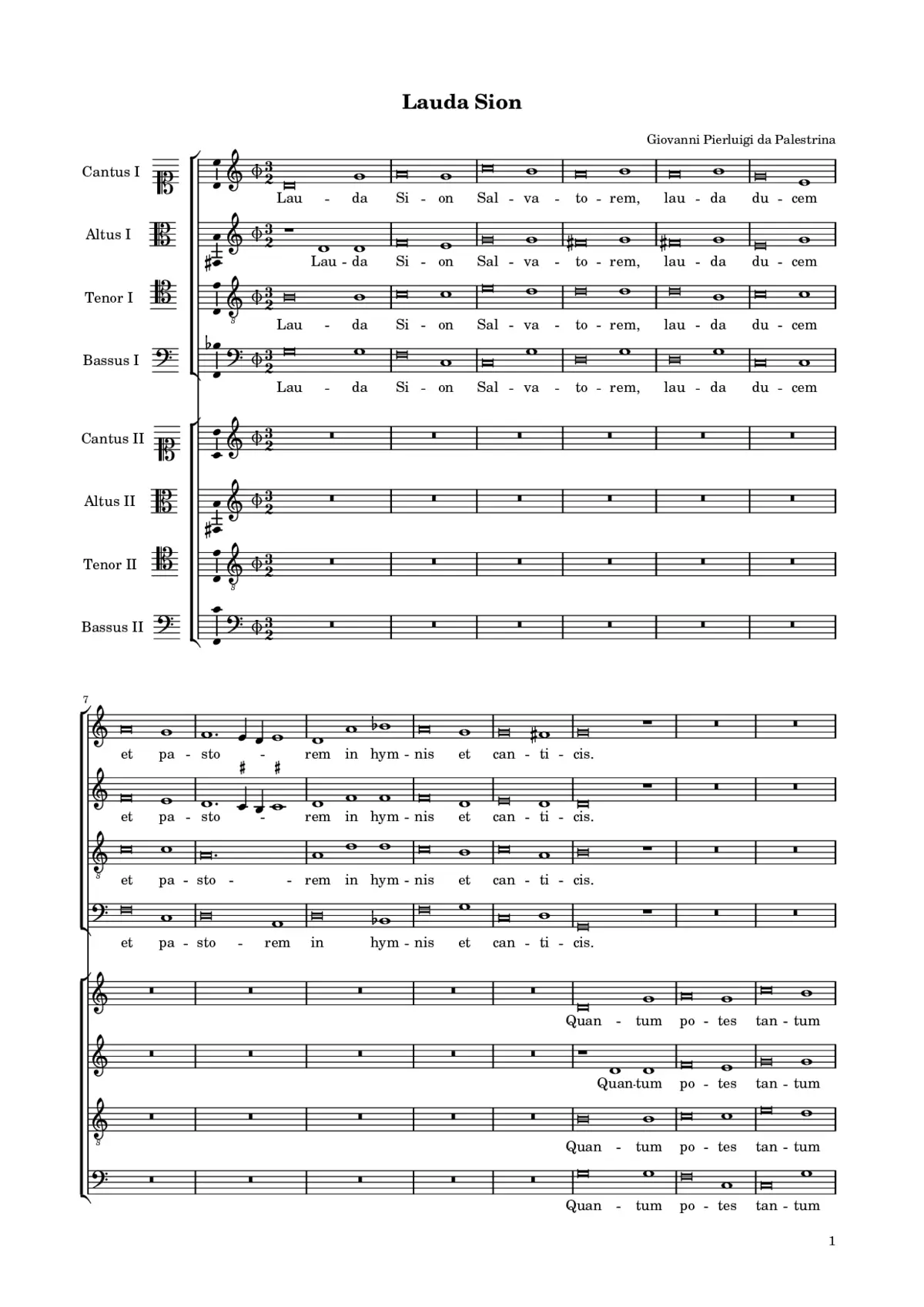 Lauda Sion a 8 - Page 1