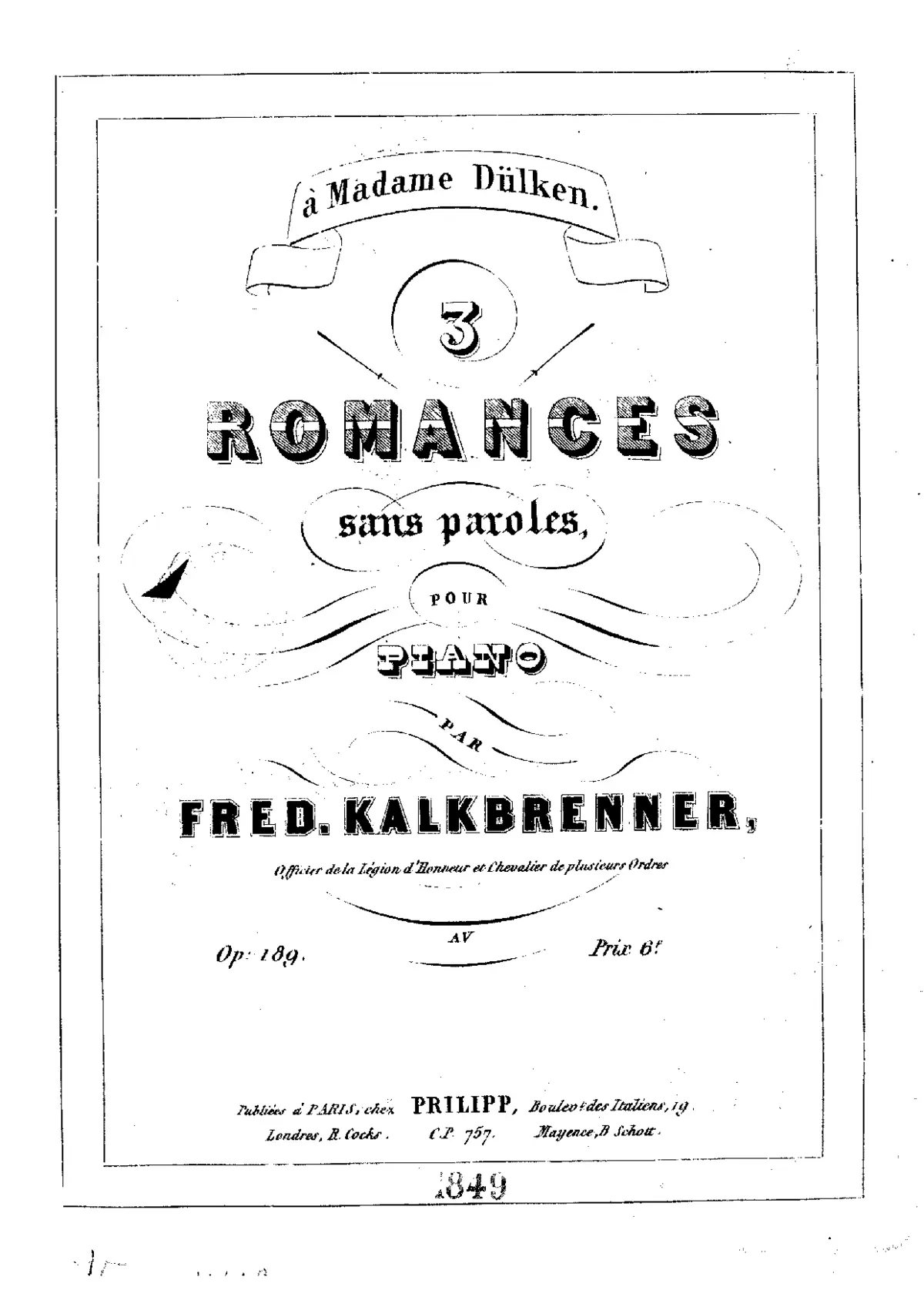 3 Romances sans Paroles - Page 1