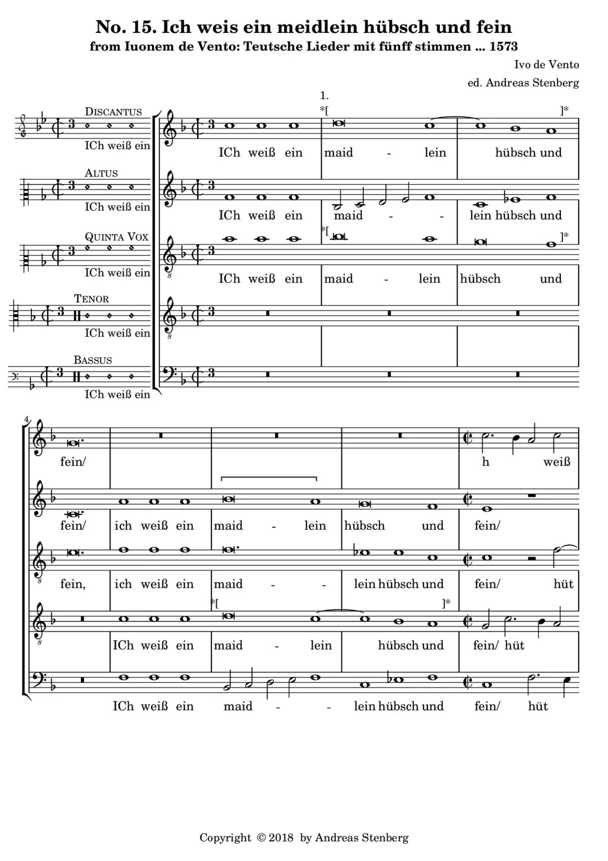 Ich weis ein meidlein hübsch und fein - Page 1