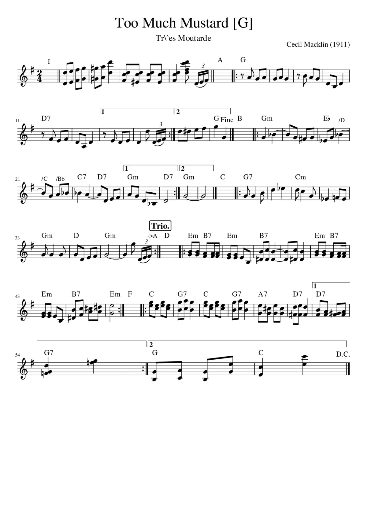 Too Much Mustard - Page 1