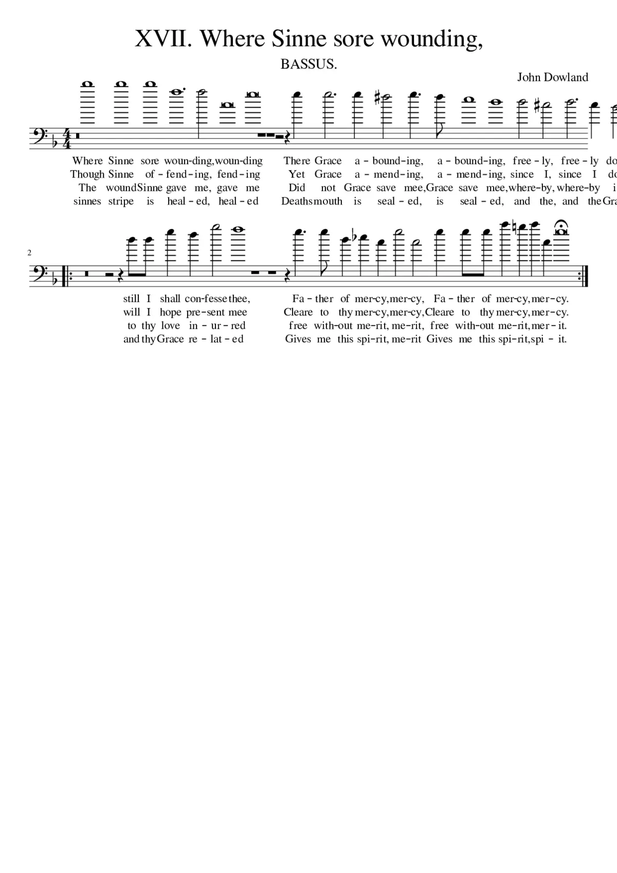 XVII. Where Sinne sore wounding - Page 1