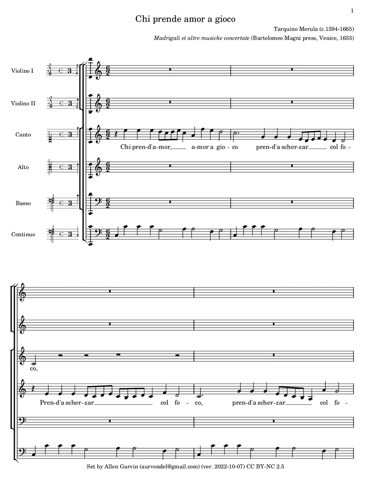 Chi prende amor a gioco - Page 1