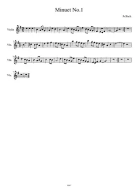 3 Minuets BWV 841-843