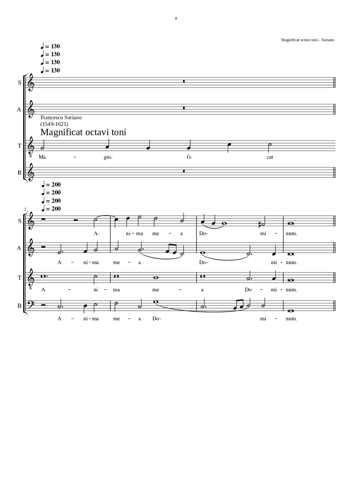 Magnificat octavi toni - Page 1