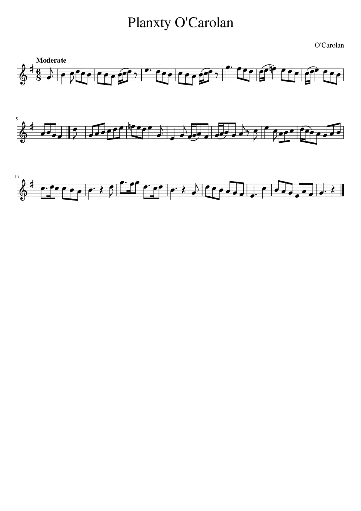 Planxty O'Carolan - Page 1