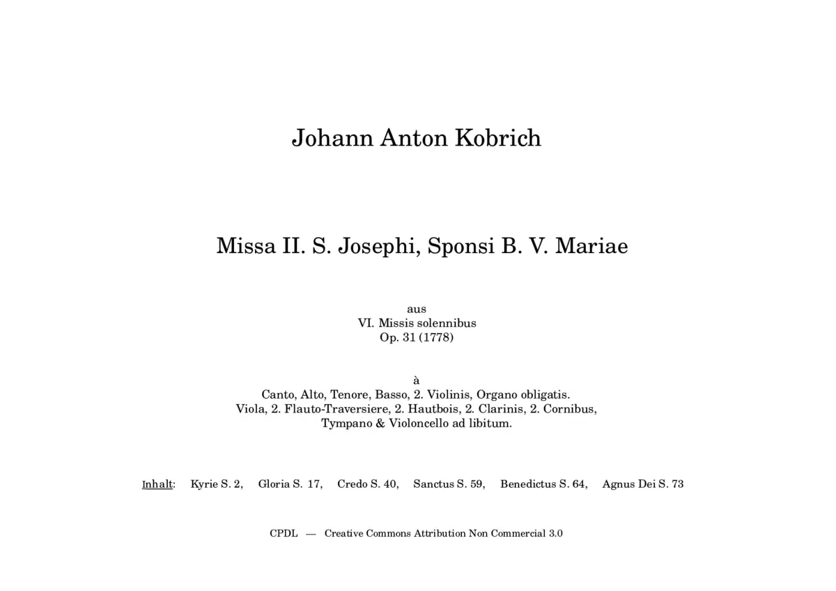 Missa S Josefi - Page 1