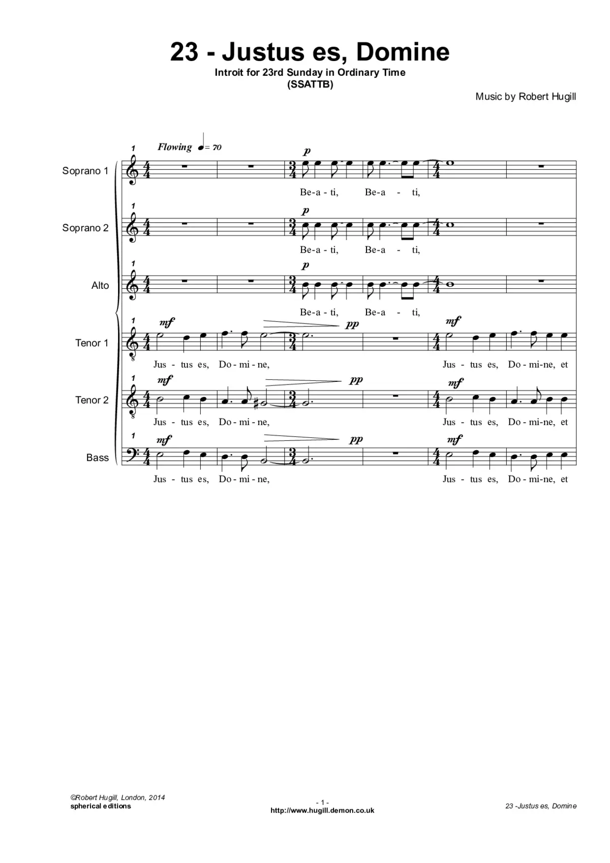 Justus es, Domine - Page 1