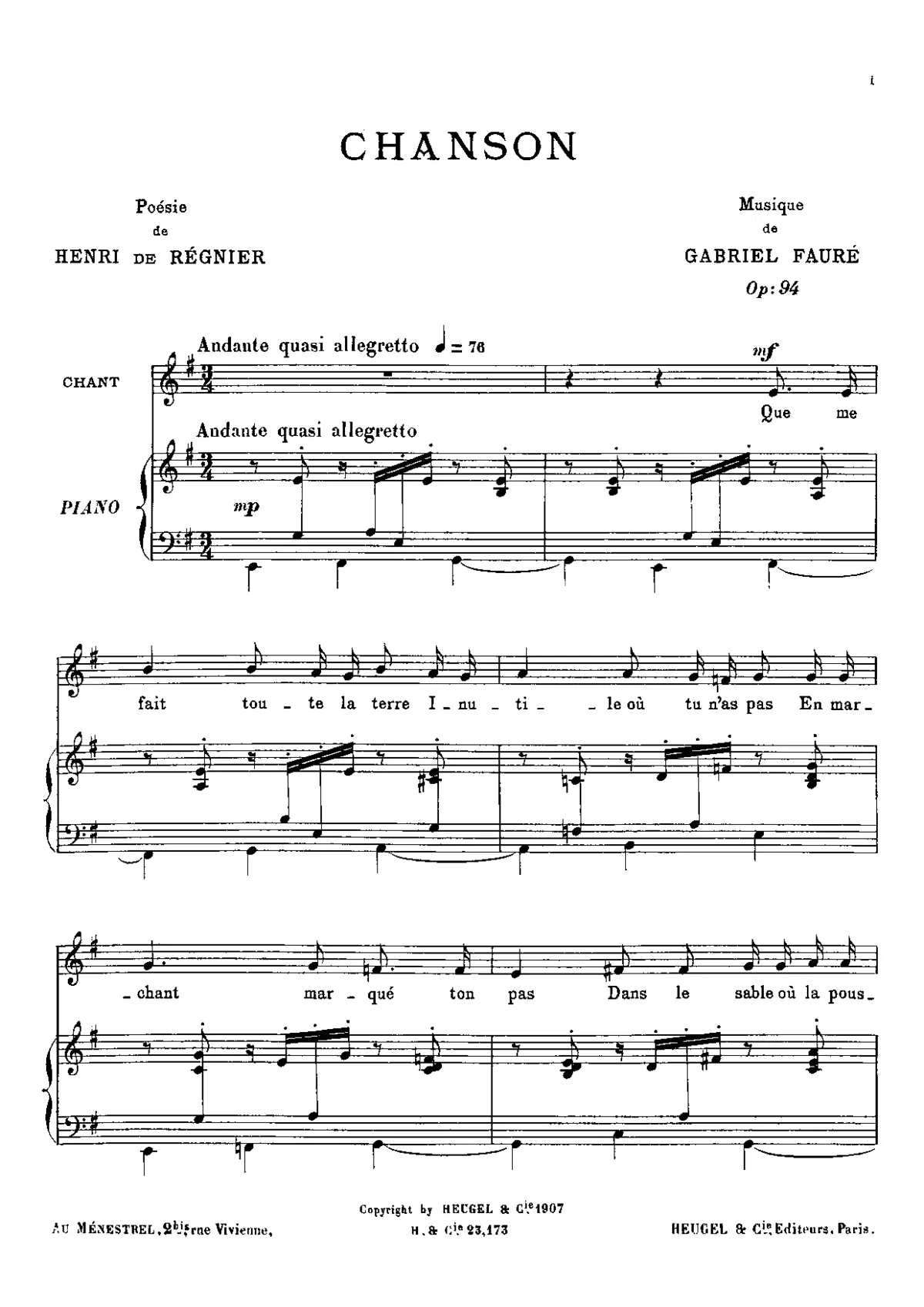 Chanson - Page 1