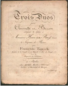 Trois Duos pour Clarinette et Basson