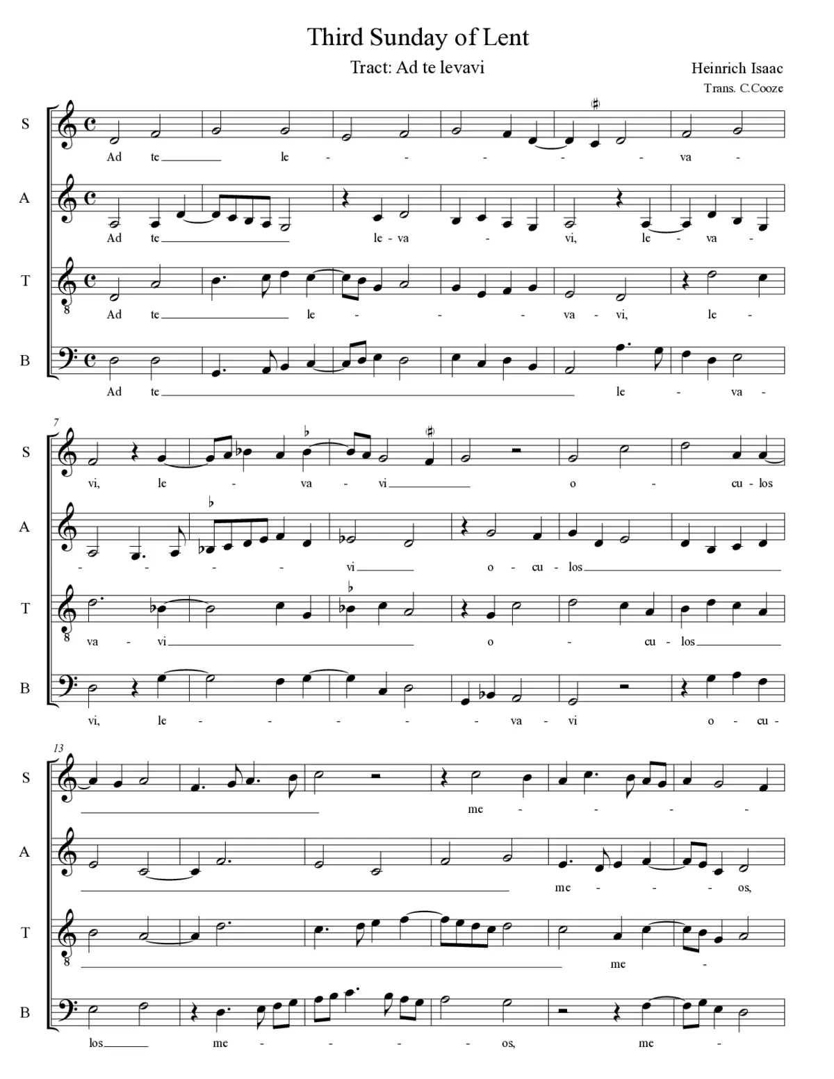 Ad te levavi (Tract) - Page 1