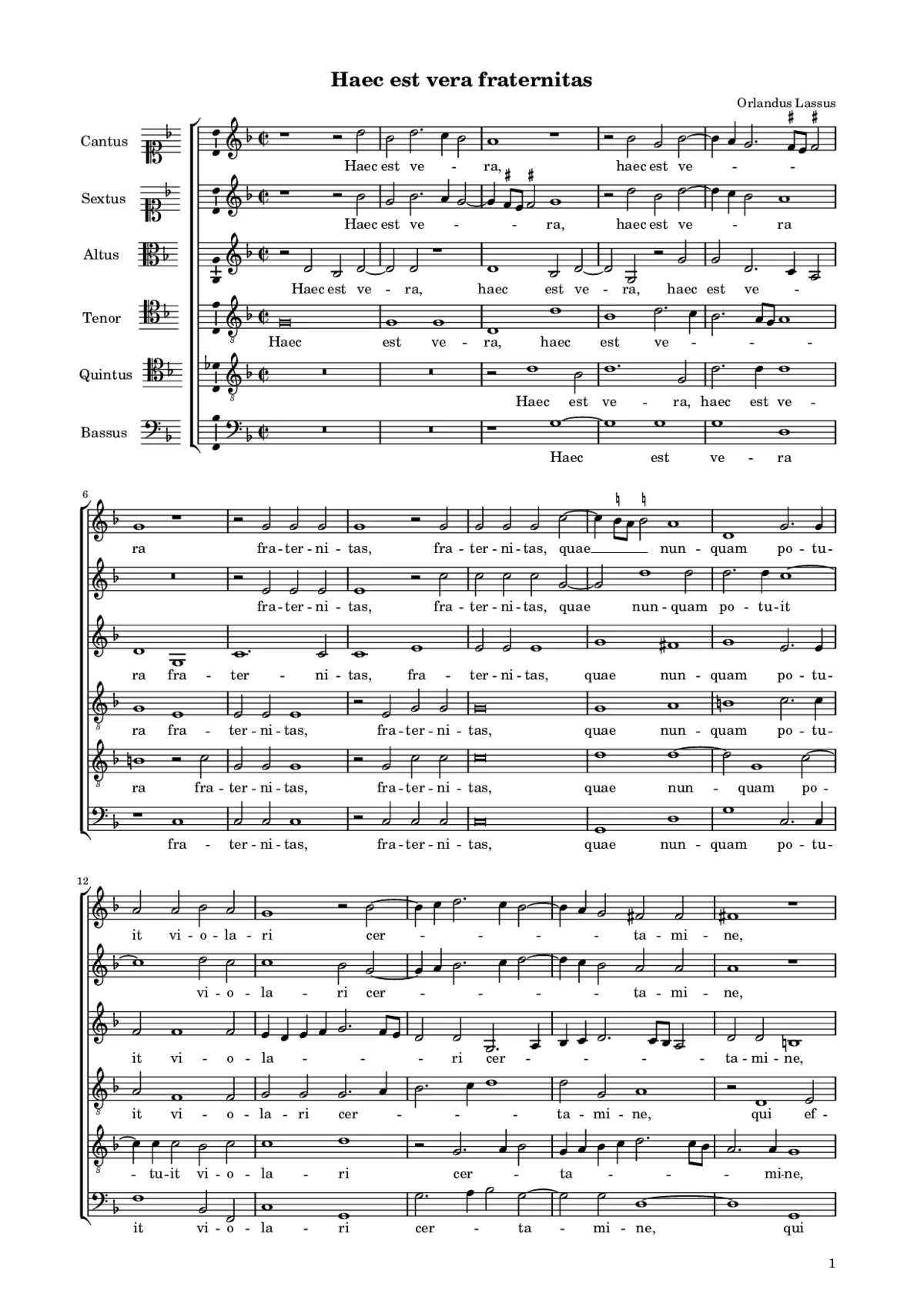 Haec est vera fraternitas - Page 1