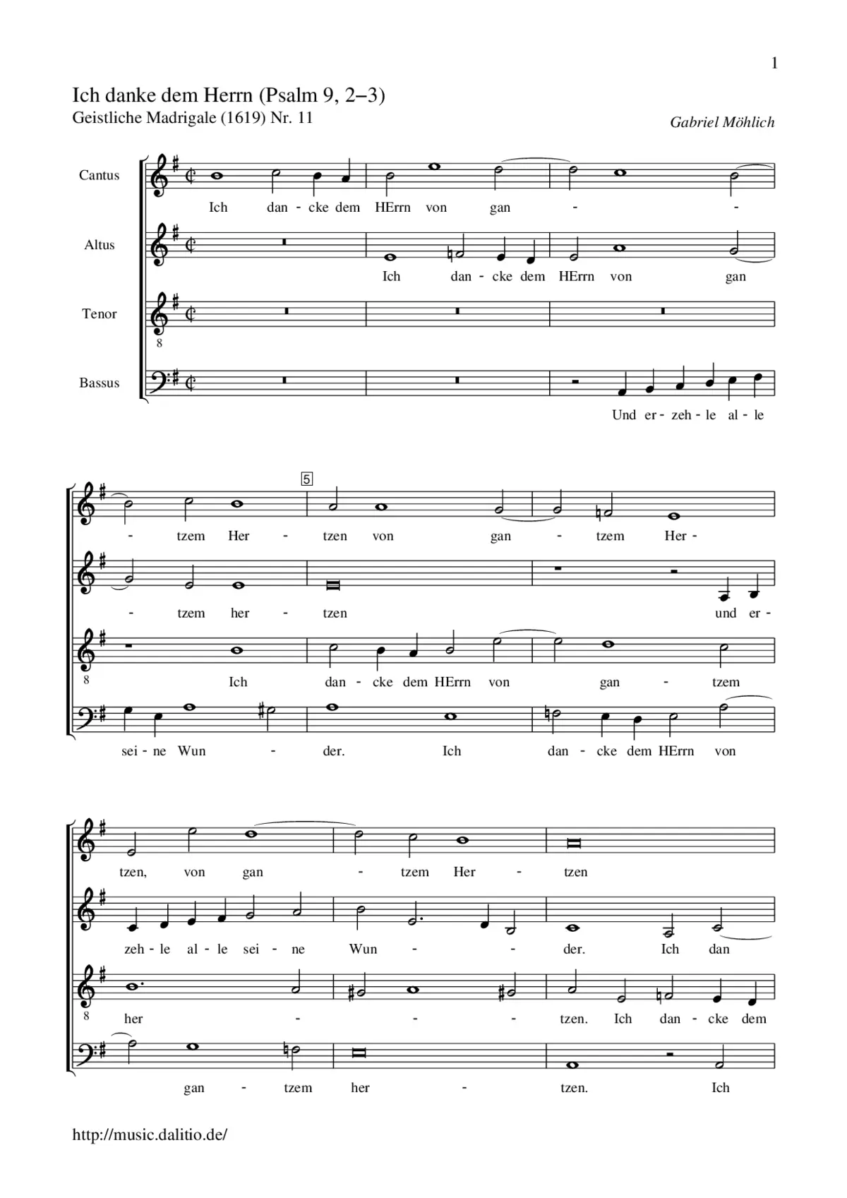 Ich danke dem Herrn - Page 1
