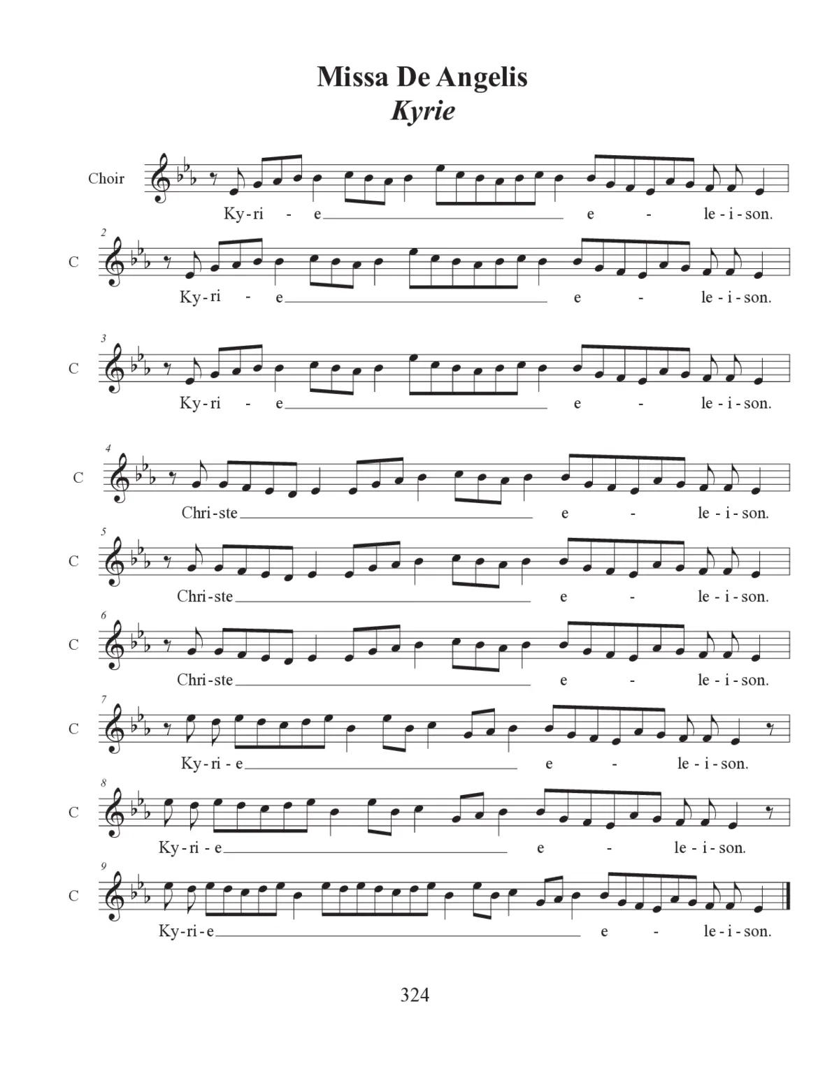 Missa de Angelis in English - Page 1